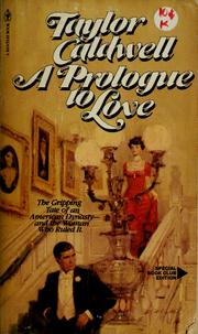 Cover of: A prologue to love by Taylor Caldwell
