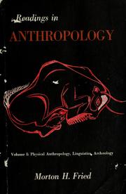 Cover of: Readings in anthropology