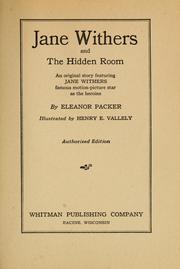 Cover of: Jane Withers and the hidden room by Eleanor Lewis Packer