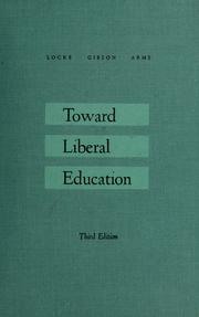 Cover of: Toward liberal education