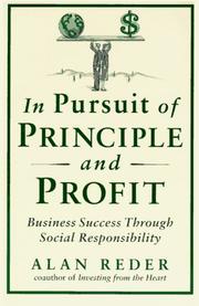 In pursuit of principle and profit cover