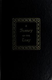 Cover of: A treasury of the essay: from Montaigne to E.B. White.