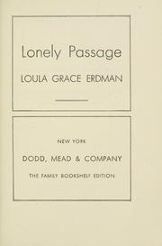 Cover of: Lonely passage