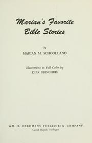 Cover of: Marian's favorite Bible stories