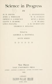 Cover of: Science in progress by Henry De Wolf Smyth