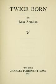 Cover of: Twice born | Rose Franken