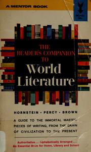 Cover of: The Reader's companion to world literature.