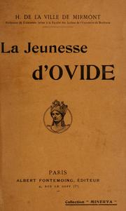 Cover of: La Jeunesse d'Ovide by Henri de La Ville de Mirmont