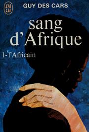 Cover of: Sang d'Afrique by Guy Des Cars