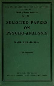 Cover of: Selected papers of Karl Abraham | Abraham, Karl