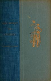 Cover of: The spirit of liberty by Learned Hand