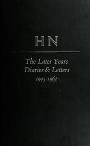 Cover of: The later years, 1945-1962 by Harold Nicolson