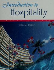 Cover of: Introduction to hospitality by Walker, John R.