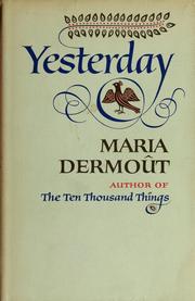 Cover of: Yesterday: a novel.