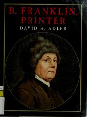 Cover of: B. Franklin, printer
