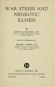 Cover of: War stress and neurotic illness