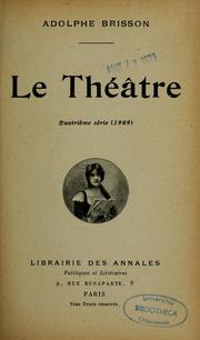 Cover of: Le Théâtre: 4e série
