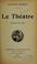 Cover of: Le Théâtre