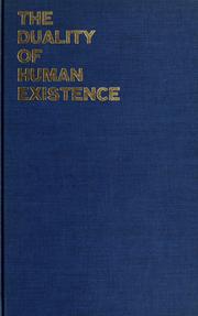 Cover of: The duality of human existence by David Bakan