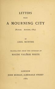 Cover of: Letters from a mourning city by Axel Munthe