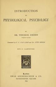 Cover of: Introduction to physiological psychology