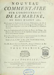 Cover of: Nouveau commentaire sur l' Ordonnance de la marine du mois d'août 1681 by René Josué Valin