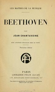 Cover of: Beethoven by Jean Chantavoine