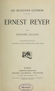 Cover of: Ernest Reyer