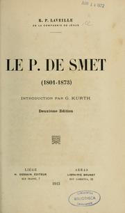 Cover of: Le P. De Smet, 1801-1873