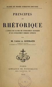 Principes de rhétorique by Alcime Gouraud