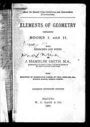 Cover of: Elements of geometry: containing books I and II, with exercises and notes