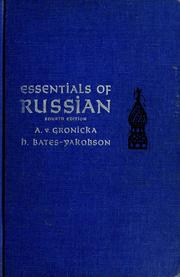 Cover of: Essentials of Russian.