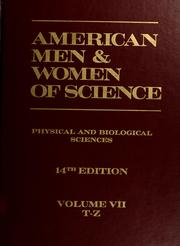 Cover of: American men & women of science by edited by the Jaques Cattell Press