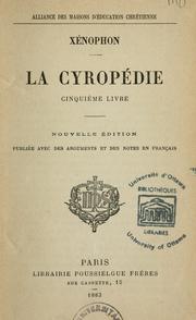 Cover of: La Cyropédie