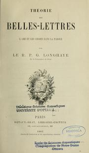 Cover of: Théorie des belles-lettres by G. Longhaye