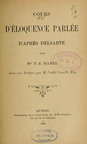 Cover of: Cours d'éloquence parlée d'après Delsarte