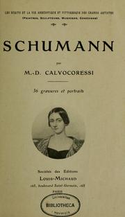 Cover of: Schumann