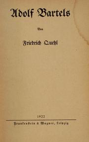 Adolf Bartels by Friedrich Quehl