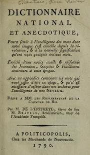 Cover of: Dictionnaire national et anecdotique by Pierre Nicolas Chantreau