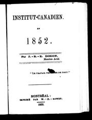 Institut-Canadien en 1852 by Jean Baptiste Eric Dorion