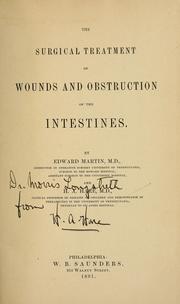 Cover of: The surgical treatment of wounds and obstruction of the intestines