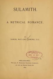 Cover of: Sulamith: a metrical romance