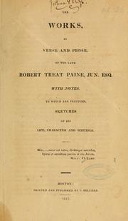 Cover of: The works in verse and prose