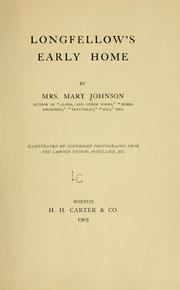 Cover of: Longfellow's early home