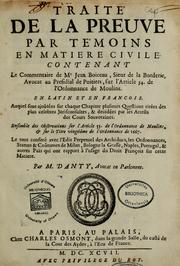 Cover of: Traité de la preuve par témoins en matière civile ...
