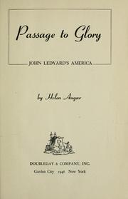 Cover of: Passage to glory: John Ledyard's America.