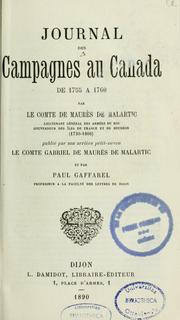 Journal des campagnes au Canada de 1755 à 1760 by Malartic, Anne-Joseph-Hyppolite de Maurès comte de
