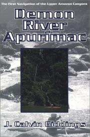 Cover of: Demon river Apurímac by J. Calvin Giddings