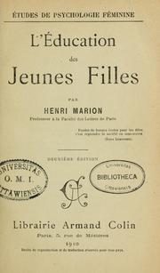 Cover of: L' éducation des jeunes filles