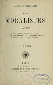 Les moralistes latins by Auguste Morel